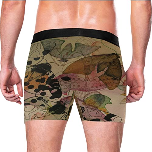 Ropa interior para hombre Vnurnrn de mariposas elástica y calzoncillos bóxer ultrasuaves pack de 2 3