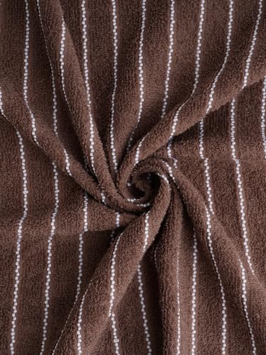 Image of Welspun 2-in-1 100% Cotton Bath Towel-Chocolate