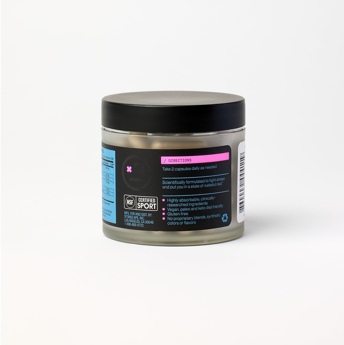 Stoned Ape ZenX - Nootropic & Adaptogenic Brain Supplement - Mood, Recovery Support, Cortisol Management - KSM66 Ashwaganda, L-Theanine, Holy Basil, Maitake - Keto, Paleo, Vegan - NSF Sport Certified - Image 3