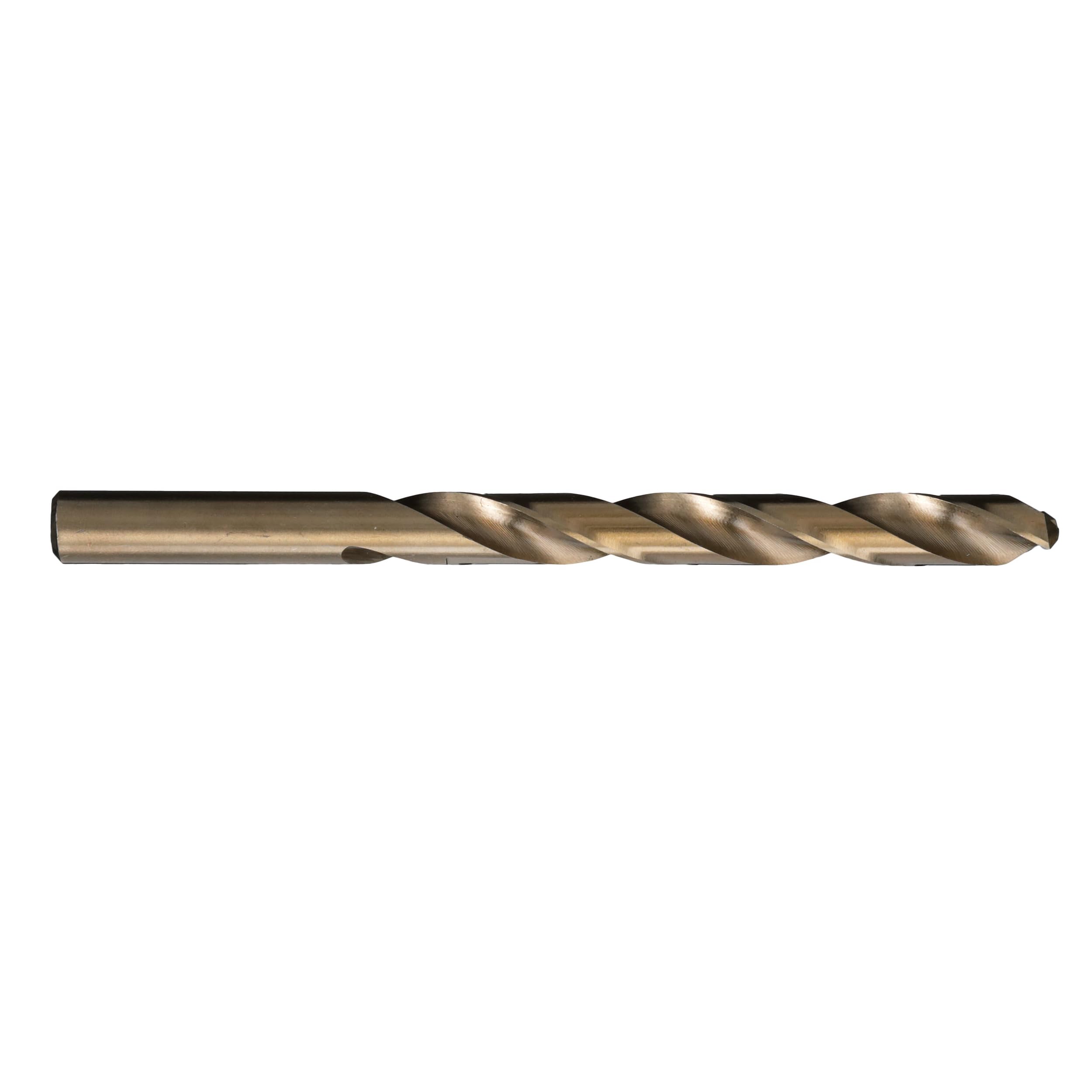 Drill America D/A20J-CO-SET 20 piezas de acero cobalto Jobber longitud juego de brocas en caja de metal, acabado de óxido de oro, vástago redondo, flauta espiral, 135 grados de punto dividido (paquete de 1)