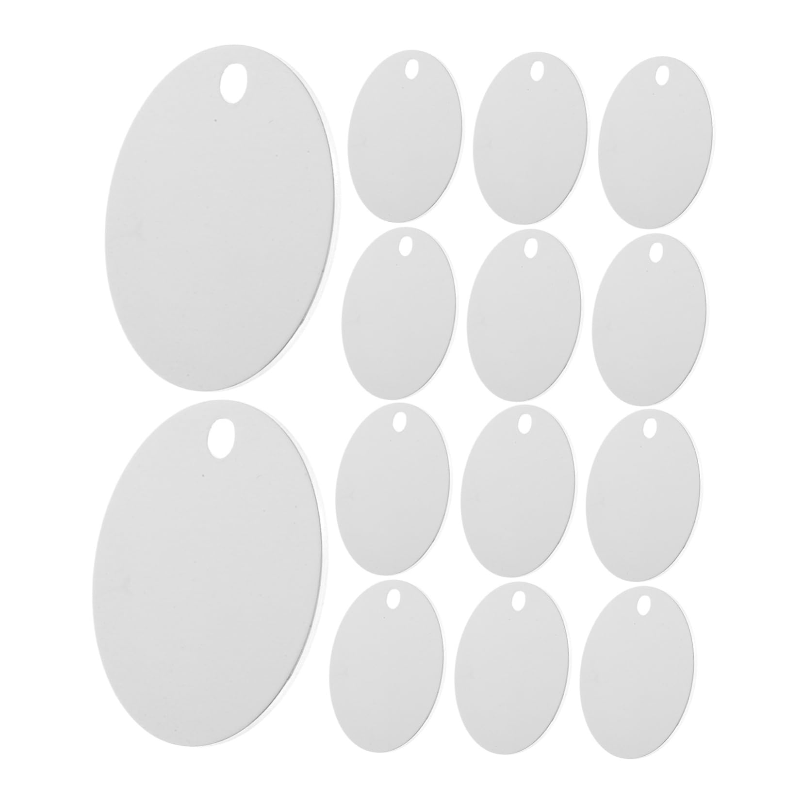 PLAFOPE 25pcs Aluminum Dog Tag Pendants Silver Blank for Engraving Pet Id Tags for Cats Dogs