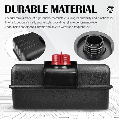 Kraftstofftank, Kraftstofftank Ersatzteile für Tecumseh 34186A Trimmer Kraftstofftank Rasenmäher Zubehör für Häcksler, Schneefräse, Rasenmäher, Benzintank aus Kunststoff, Ersatzteil