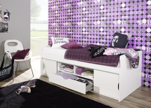 Rauch Funktionsbett Point mit 2 Schiebetüren und 1 Schubkasten | In Alpinweiß | 90 x 200 cm | AN939.024Z.90 - AN939.024Z.90 Rauch Funktionsbett Point mit 2 Schiebetüren und 1 Schubkasten | In Alpinweiß | 90 x 200 cm | AN939.024Z.90