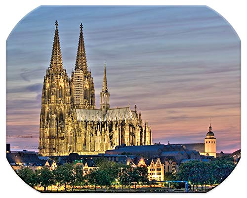 Alfombrilla para ratón, diseño de Dom de Colonia en la noche y la noche Cover
