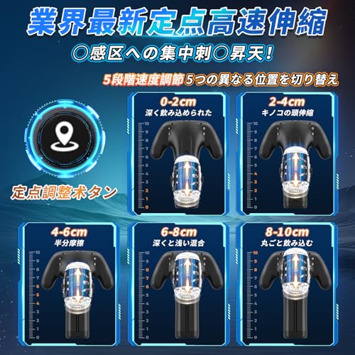 「進激ピストン王者！搾●精奉仕!」電動オナホ おなほーる 【一鍵爆射+10段階ピストン距離+5階段定点伸縮+10cm超長距離伸縮+5速変化+ホール装着自由+一時停止】 オナホール ハンドル付き 電動オナホール 正反両面使用可 スマホ搭載可能 高速モーター 液晶ディスプレイ イボの密着 おなにーグッズ男性用 オナホにんき 清潔便利 Type-C充電 フェラホール 大人のおもちゃ アダルトグッズ - 画像3