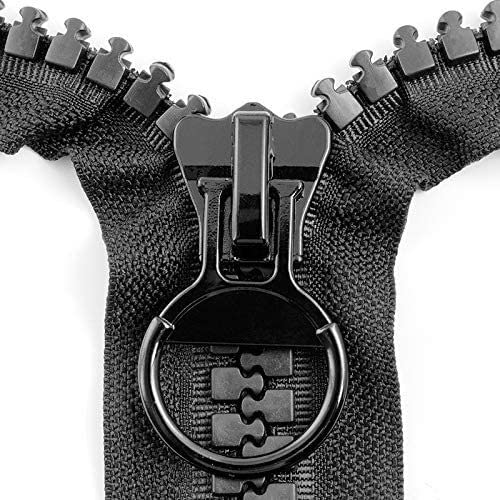 cerniere, cerniera di ricambio two way zip，zip for jacket，Open zipperOpen-Ended Zip Fasteners,Coil Zippers,1pcs 8# 10# Nylon Zipper With Large Thickened Slider, Black Zippers For Sewing Big MosquitoNe