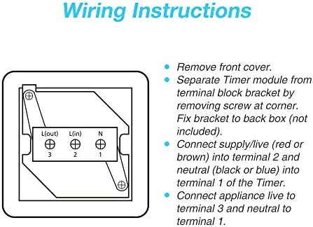 HBN 24 Hour Indoor Energy Saving Mechanical Immersion Heater Segment Timer Switch with Waterproof Cover, White, 16 Amps