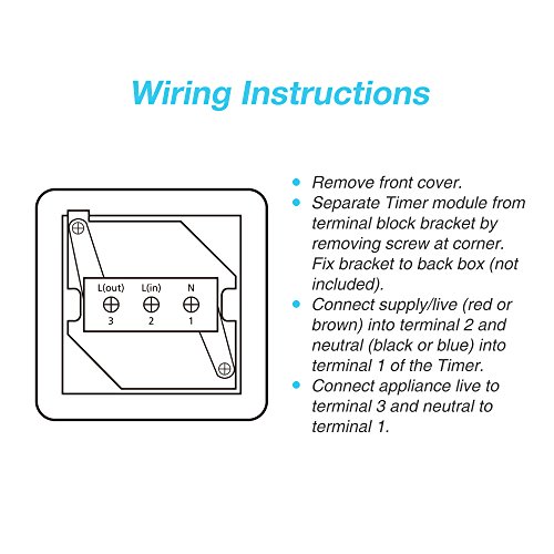 HBN 24 Hour Indoor Energy Saving Mechanical Immersion Heater Segment Timer Switch with Waterproof Cover, White, 16 Amps - Image 7