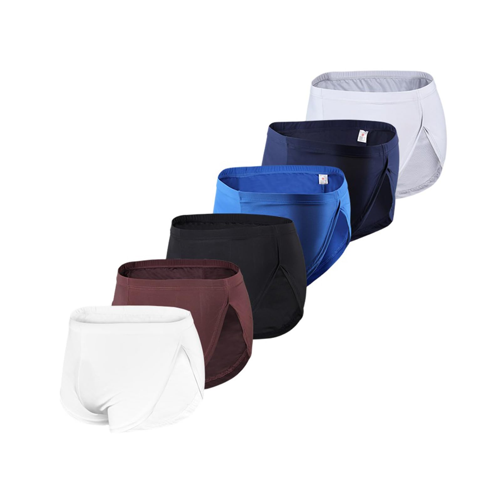 Boxer Uomo Cotone Traspirante Pantaloni Sportivi Bassi Traspiranti da Uomo in Seta Ghiacciata A Sfioramento della Biancheria da Uomo di Grandi Dimensioni-6 Colori-s