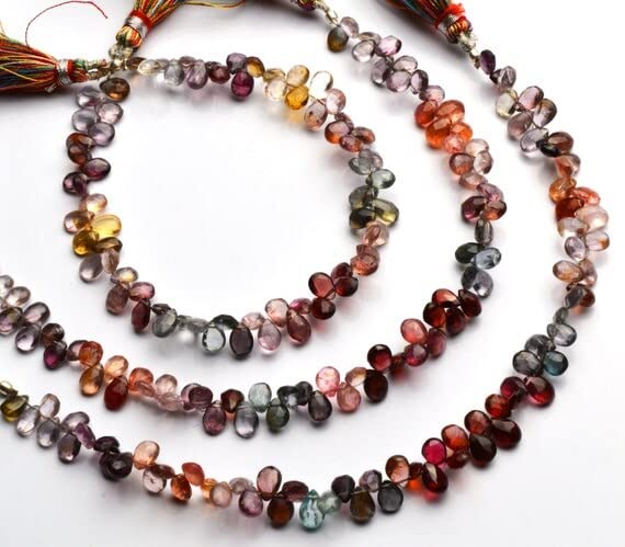 Spinel multicolor perle naturelle en fil de 8 pouces pour magnifier vos tenues d'été
