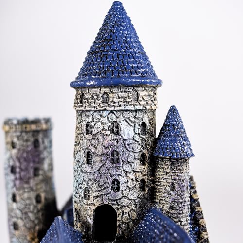 Image of Penn-Plax Age-of-Magic Wizard's Castle Aquarium Decor - Resin for Freshwater and Saltwater Fish Tanks - Large (RRW8)