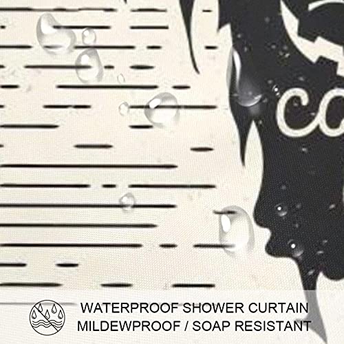 Rideau de douche Halloween haut de gamme de 182,9 cm avec crochets