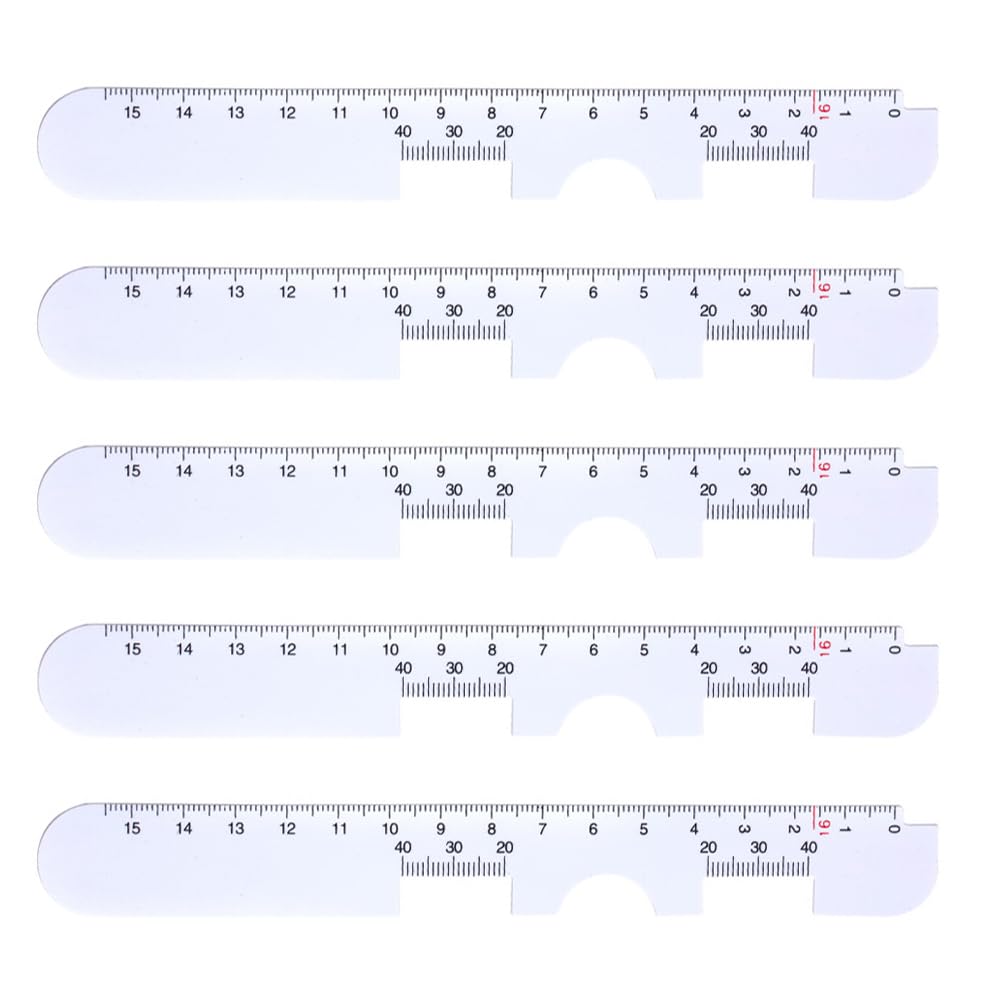Muiltvoe Eye Distance Ruler 5Pcs Pupillary Distance Rulers Pupil Accurate Measuring Ruler Pupil Distance Measurement Tools for Eyeglasses