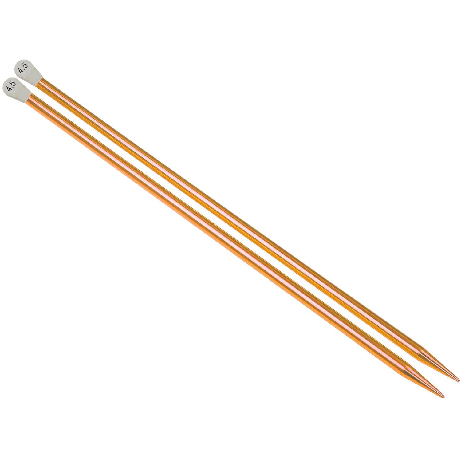 Wellrun 2pcs 4.5mm Aluminium Knitting Needles,Lightweight DIY Craft Knitting Tool,Sweater Needlesfor Beginners Professional(Random Colour)