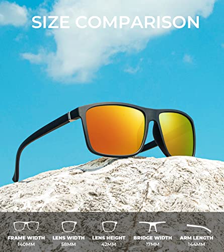 Image of KALIYADI Sunglasses for Mens Polarized-Sunglasses: Men Sun Glasses with UV400 Protection for Driving Fishing Golf