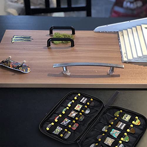 Huhynn 10 Fingerboard Carrying Case Compatible With Tech Deck, Storage Case Compatible With Teck Deck Finger Skateboards, Portable Fingerboard Carry Case Holds 10 Mini Finger Skateboards And Accessories(Bag Only) (Black) #TOP5