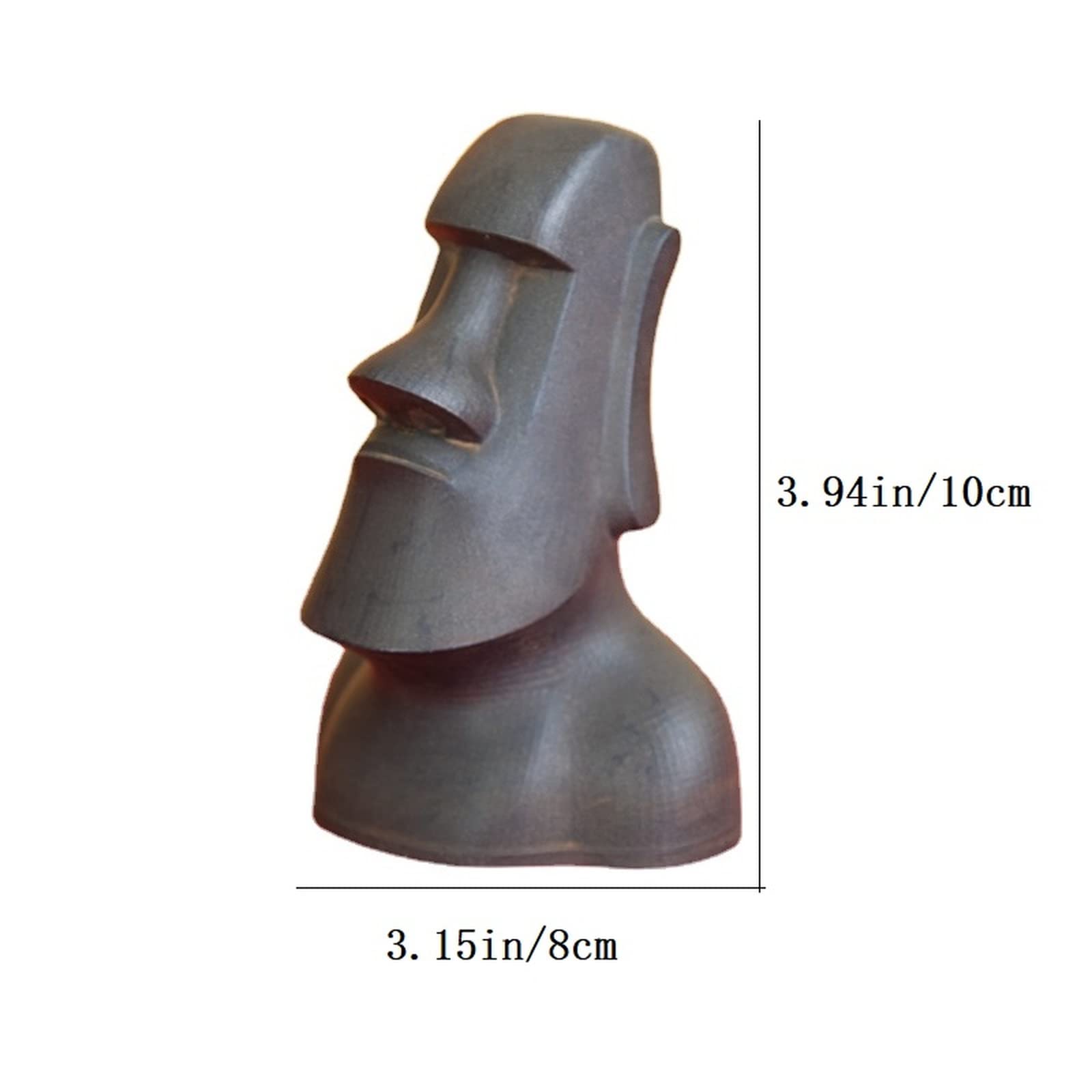 NA Statua dell'isola di Pasqua in ghisa nera, monolite AHU Akivi Decor, antico ritratto romano moai testa scultura per tavolo soggiorno giardino ornamento