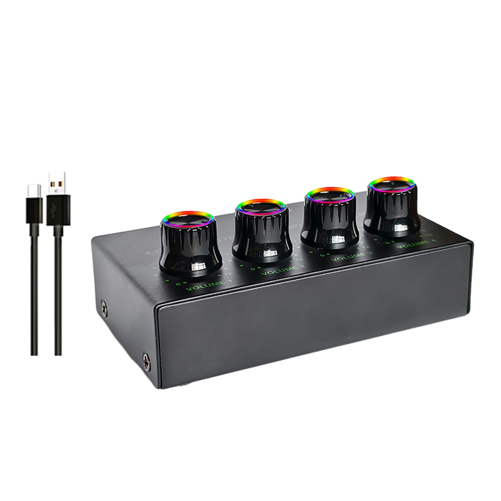 4 Channel Headphone Amplifier Portable Earphone Splitter With Knob Control Low Noise Output For Studio Stage Headphone Amplifier
