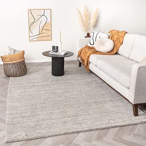 FRAAI | Home & Living Berberteppich - Aicha Grau - 160x230cm - Wolle, Viskose - Meliert, Einfarbig -...