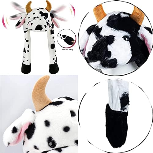 YEKEYI LED Hasenhut Mit Beweglichen Ohren - Lustiger Plüschhut Für Cosplay & Party