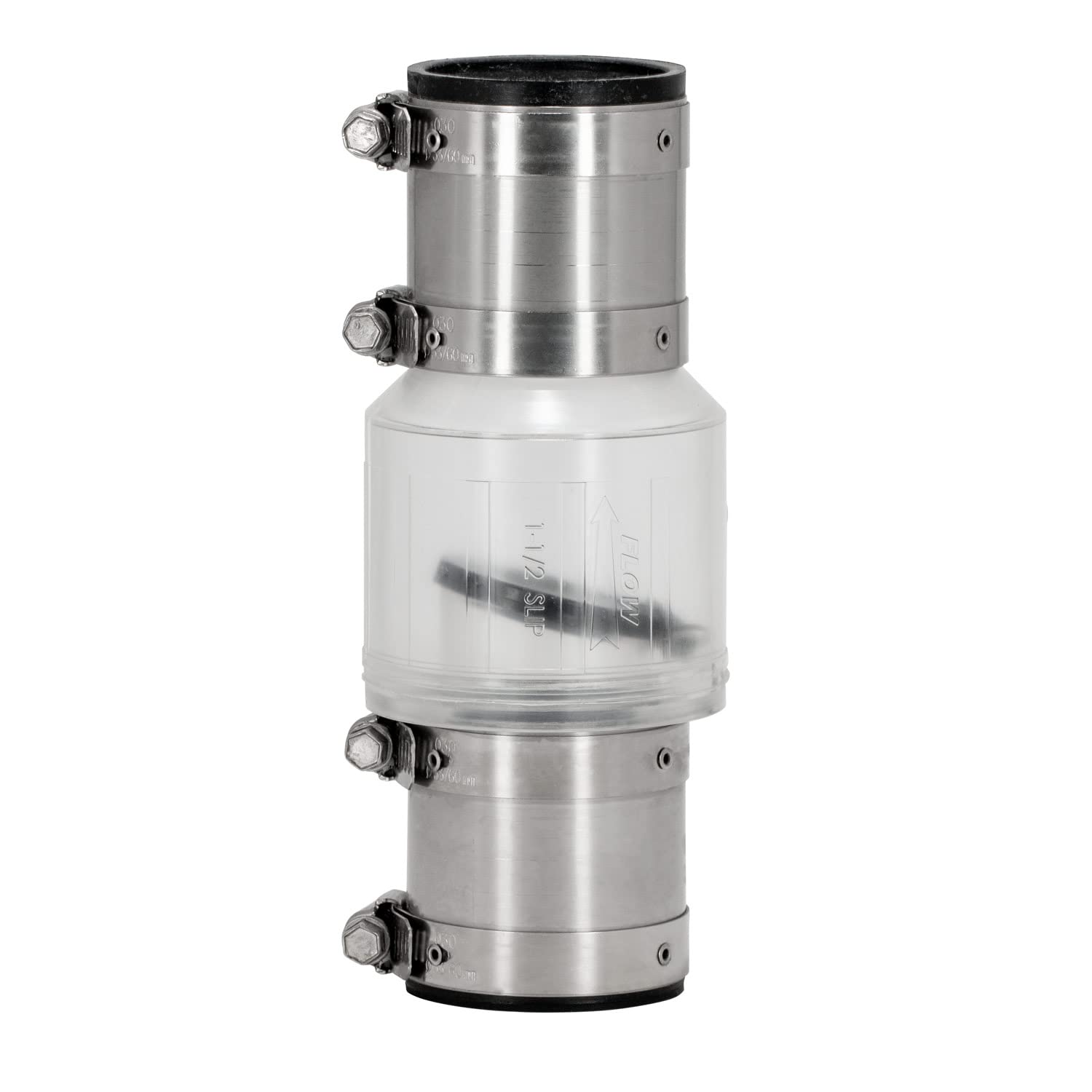 ProCheck Válvula de retención silenciosa de la bomba de sumidero con acoplamientos mejorados resistentes a las vibraciones, 1-1/2"