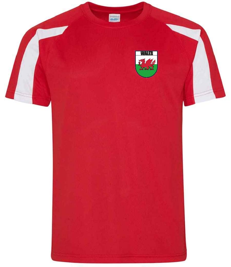 Wales Supporters Printed Tshirt (XX-Large) Red/White, XXL