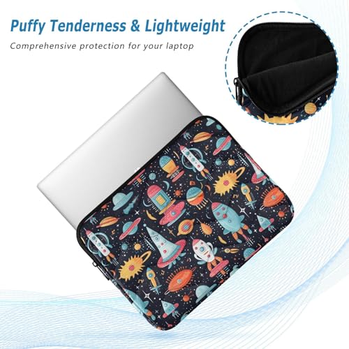 Funda para portátil 13-14 pulgadas Space Rockets acolchada miniatura 6