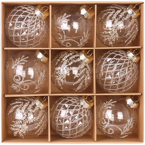 Boules de Noël incassables et légères en plastique transparent champagne - 2