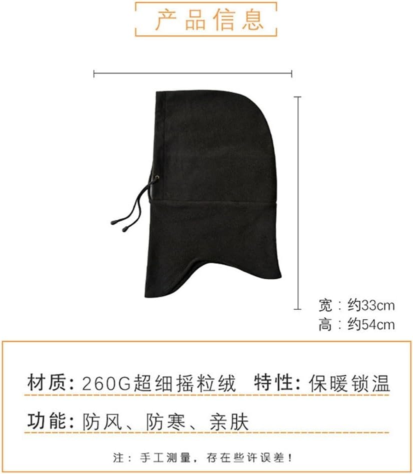 Fleece Balaclava with Neck Gaiter Winter Warm Face Mask Windproof Hood Hat Ski Mask