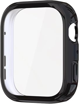 UnDePlus Huawei Watch Fit 5 Pro ile uyumlu Silikon Parlak Renkli Ekran Koruyuculu Kasa Koruyucu (Fit/Fit2/Fit3 Uyumlu Değildir) Siyah