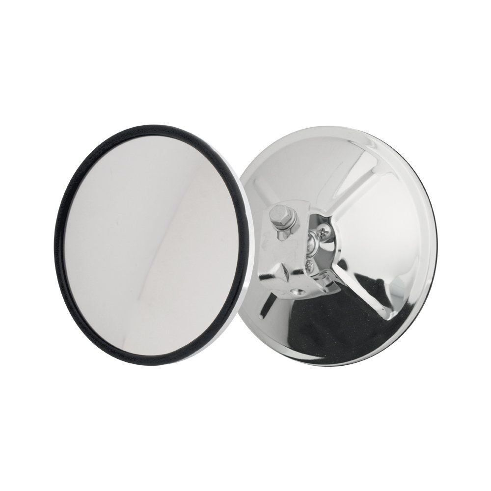 Grand General 33260 Chrome 6" Convex Blind Spot Mirror with L Bracket