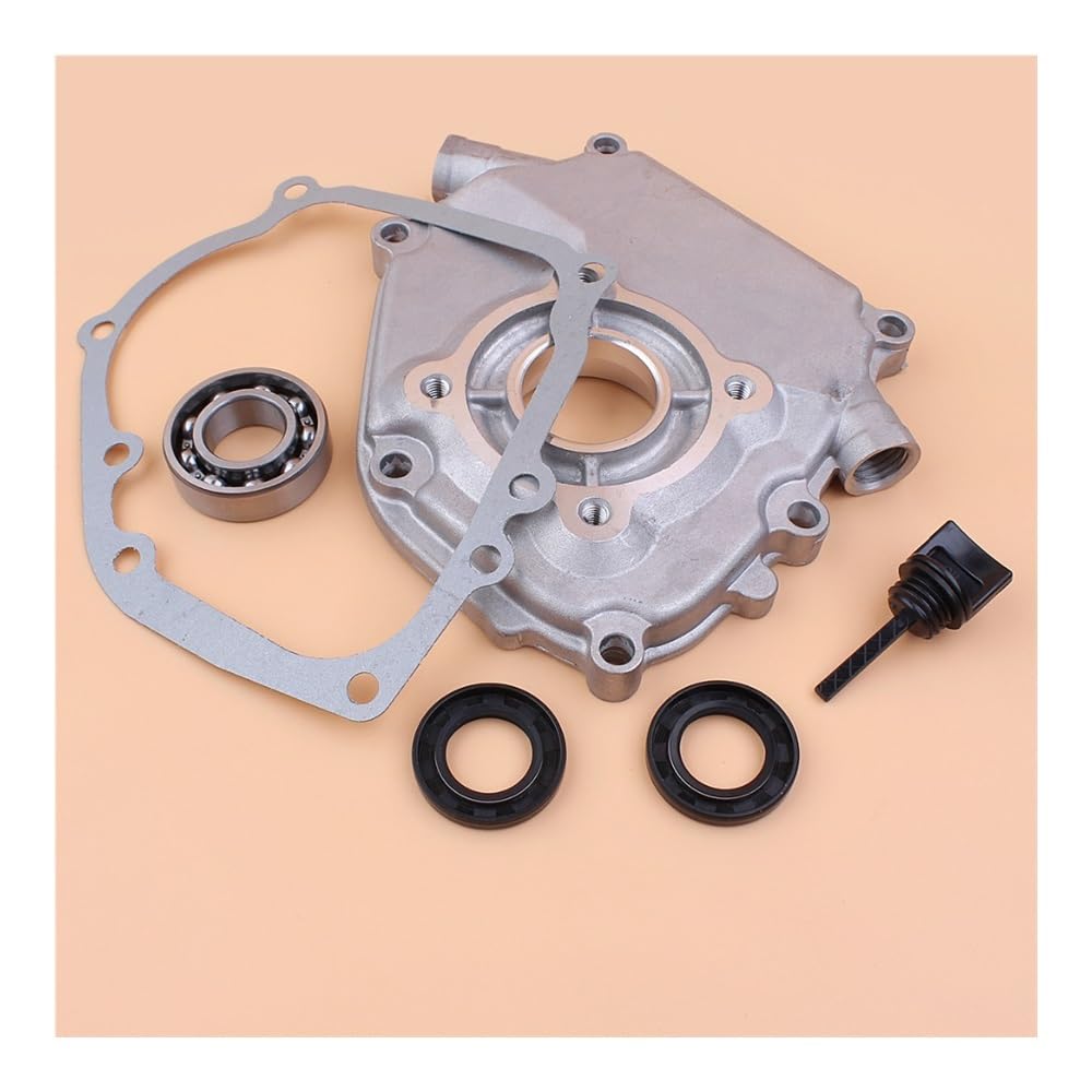 Kit de Tapa cárter, Juntas rodamientos Bolas del cigüeñal y tapón Aceite Compatible con generadores cortacéspedes Chinos GX160, GX200 168F 5, HP 6