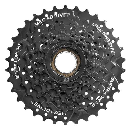 SunRace Mixte Mfm300-7 Speed 14-34t Black Freewheel Cassette pignon 7 vitesses, Noir, EU