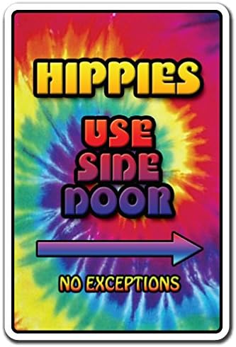 Hippies Use - Calcomanía para puerta lateral Peace 1960S Woodstock Music Flower Love  Interiorexterior  7 pulgadas de alto