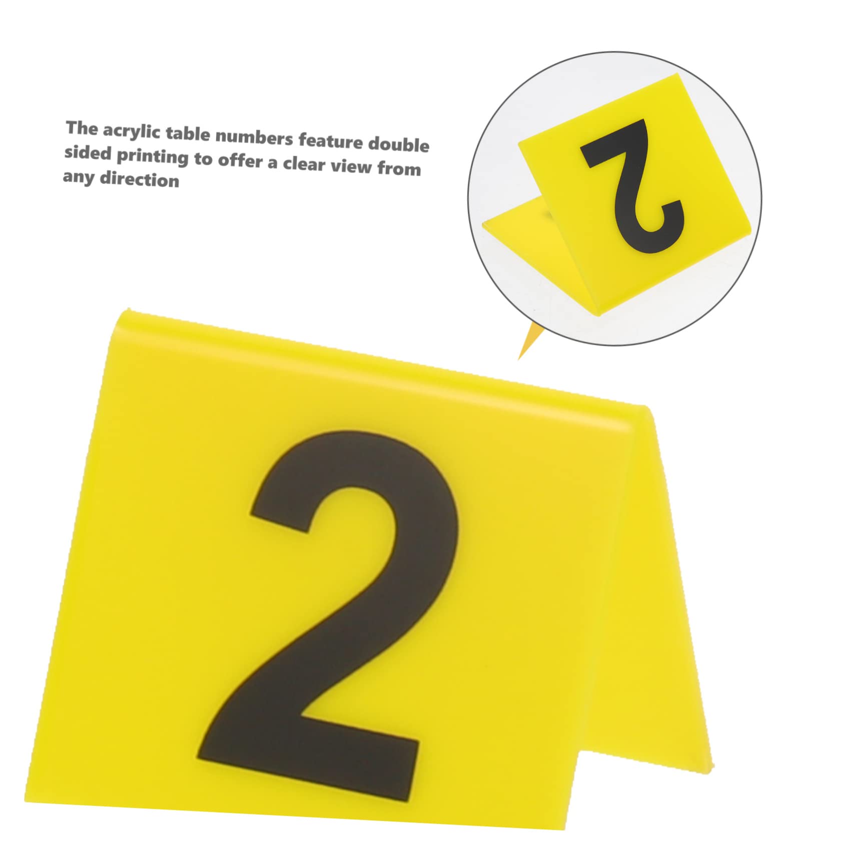 10Pièces Marqueurs Numériques Acrylique Réutilisables pour Restaurants Numéros de Table pour Événements Jeux et Fournitures de Fête Marqueurs de Table Pratiques