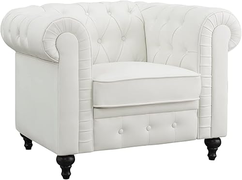 Miniatura 5 de Naomi Home Emery Chesterfield - Juego de sofá color blanco