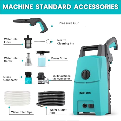 Image of KP-20 Pressure Washer for Car, High Pressure Washer for Home, 1800W Motor, 150 Bar, 300 L /h Flow, Car Washer High Pressure Machine, Portable Car Pressure Washer Machine