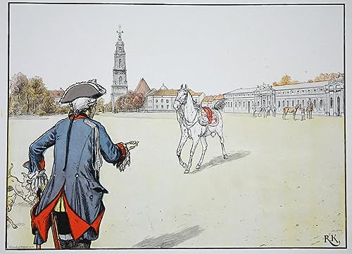 Affiche Le vieux Fritz et son cheval déco murale salon et bureau chic