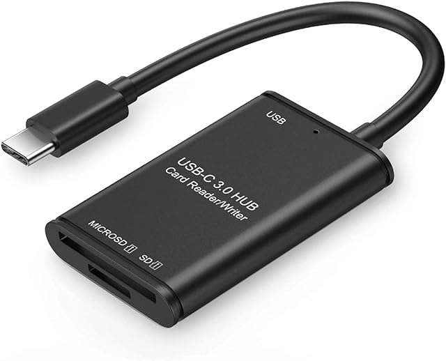 USB C SD Card Reader,LUONOCAN Type C to USB3.0 Adapter HUB/SD/Micro SD Card 3in1 Memory Card Reader for MacBook Pro2019/2018,MacBook Air/iPad Pro 2018,Surface Go/Book2(Black)