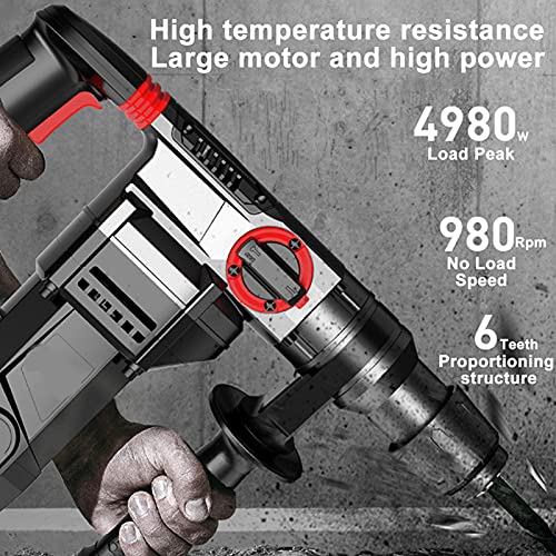 Tqing Elektrische Bohrerschlagbohrer Elektrischer Schlaghammer, 4980W 220V AC Drehbohrer Abrisshammer Elektrowerkzeuge 8… – Bild 3