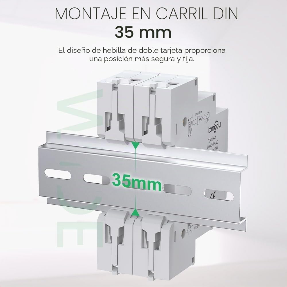 TONGOU Voltímetro voltímetro de 3 fases, pantalla digital, CA 60-450 V, voltaje digital, para montaje en carril DIN para mediciones