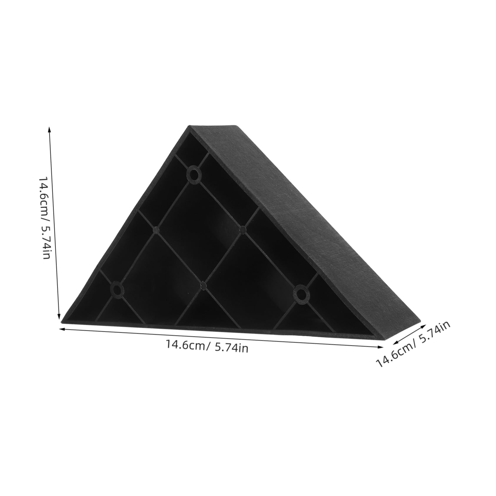 8 Pezzi Piedini Triangolari in Abs per Mobili e Divani Nero, Design Antiscivolo e Resistente All’umidità, Gambe di Ricambio per Tavoli e Sedie