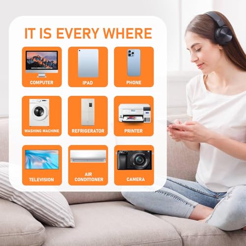 Image of 6 Pieces Protection Cell Phone Stickers 99% Effective Protector Cell & Smart Phones, Laptops, Tablets, TV, Monitors - All Devices