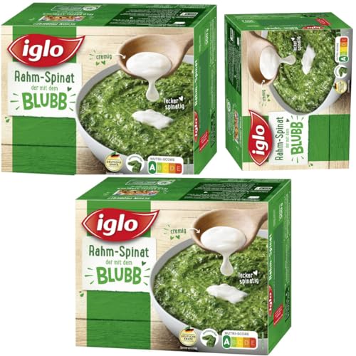 Iglo Rahm-Spinat 500 Gramm x 3 STÜCK [Frischegarantie]