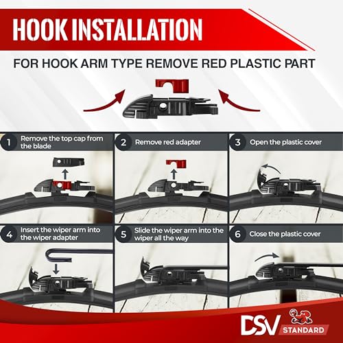 Dsv Standard DSV-505 Multi Adapter Wiper Blades, 24 Inch And 18 Inch Automotive Replacement Windshield Wiper Blades thumb #1