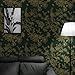 Froluya Dark Green and Gold Wallpaper Floral Peel and Stick Wallpaper 17.7