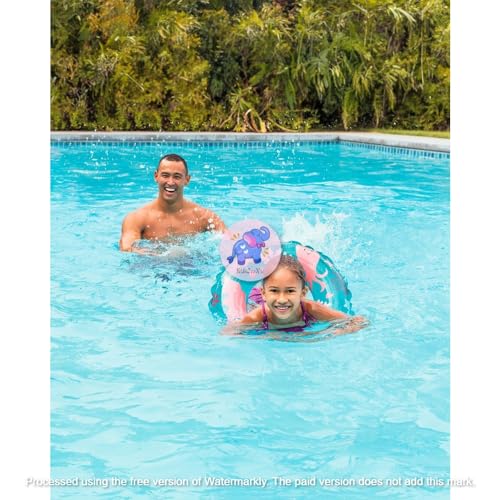 Image of Inflatable Swimming Rings Floater for Summer Fun | Blow Up Pool Floater for Summer Fun | Durable Water Float for Beach Party| Easy-to-Inflate Floating Tube (Transparent Print Pack of 3)