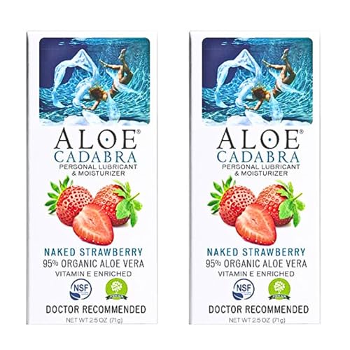 Aloe Cadabra Flavored Personal Lubricant and Vaginal Moisturizer, Organic Edible Aloe Lube for Men,...