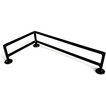 Teak Tuning L-Shaped Fingerboard Rail, 11" - Custom Designed and Made in USA - Premium Solid Steel Construction, Glossy Powder Coated Finish in Black