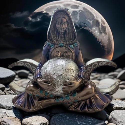 Estatua Diosa Madre Tierra Gaia en Resina Morada miniatura 7